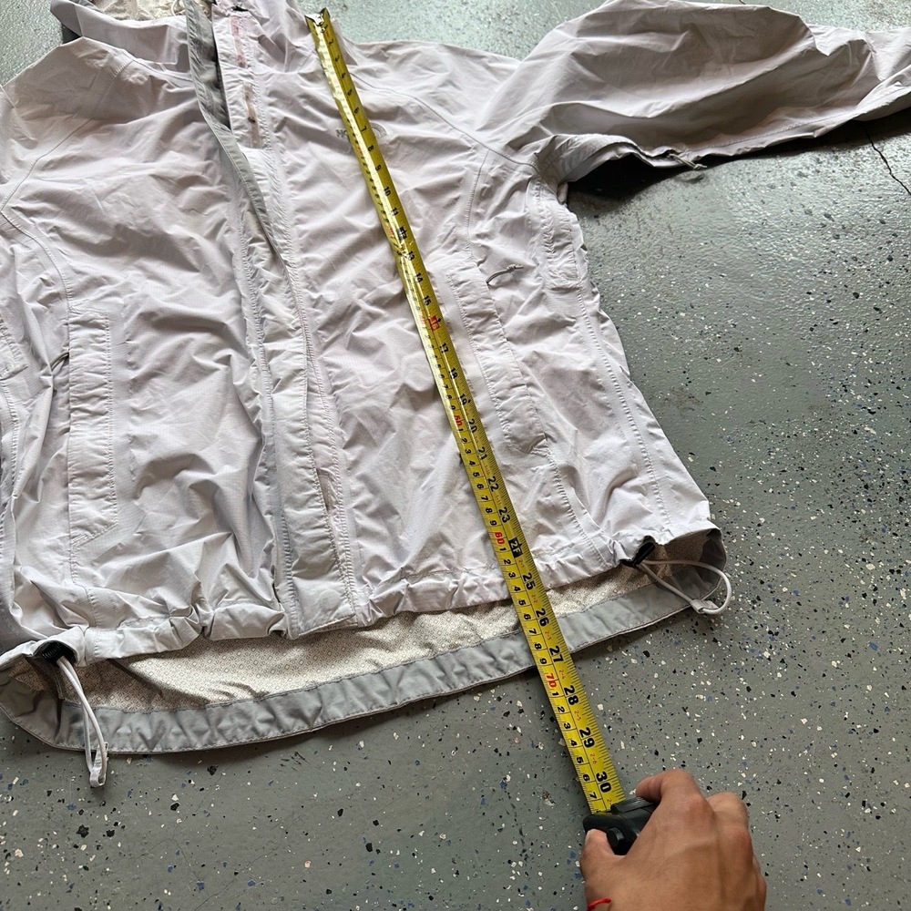 The North Face Womens Medium White Waterproof Hooded Rain Windbreaker - Picture 7 of 8